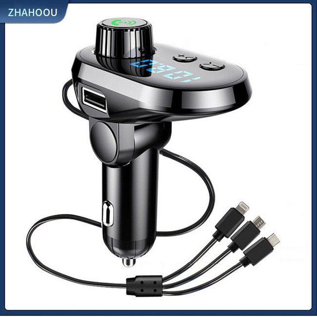 ☃Phụ Kiện Trang Trí Nhà Cửa Kiểu Dáng Dễ Thương Xinh Xắn☃ Máy Nghe Nhạc Mp3 Bluetooth Không Dây Kèm Cáp Sạc Usb Chuyên Dụng Cho Xe Hơi