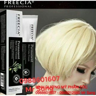 Màu nhuộm FREECIA trắng bạch kim lộng lẩy sang chảnh 100ml. (2026)