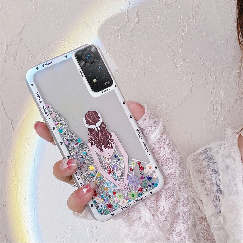 Ốp Điện Thoại Kim Tuyến Nước Cho Xiaomi Poco X5 Pro X3GT M3Pro M4Pro F3 Mi 11 11Lite 12 10T Pro13 Redmi 9T Note 10 12 Pro