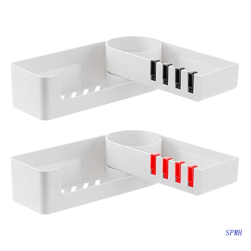 Giá Đỡ Dầu Gội Gắn Góc Tường Tiện Dụng Cho Phòng Tắm / Nhà Bếp