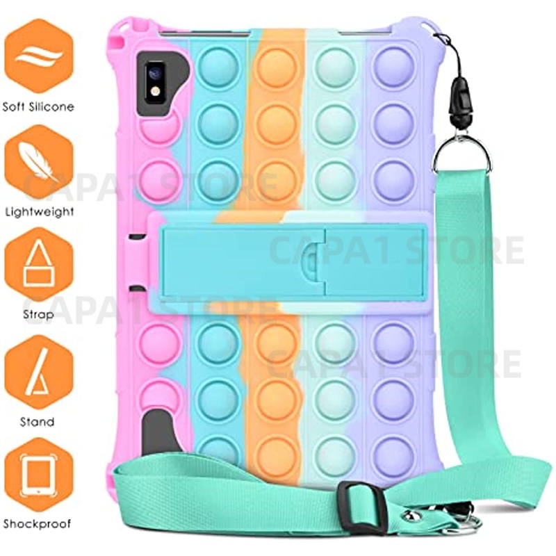 Free stylus Bao Đựng Máy Tính Bảng Bằng silicon Mềm Có Dây Đeo Vai Và Giá Đỡ Cho htc a103 2022 10.1 "