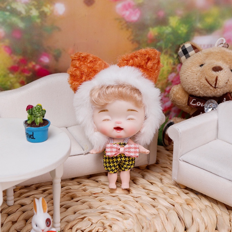Búp Bê Đồ Chơi Mini OB11 Kích Thước 10cm Kèm Quần Áo Mới