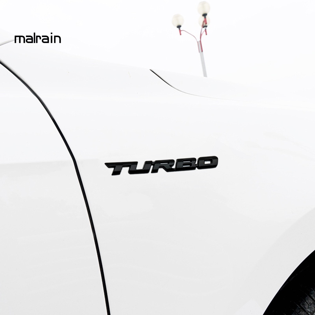 Miếng Dán Chữ Turbo 3D Dùng Trang Trí Xe Hơi Xe Máy