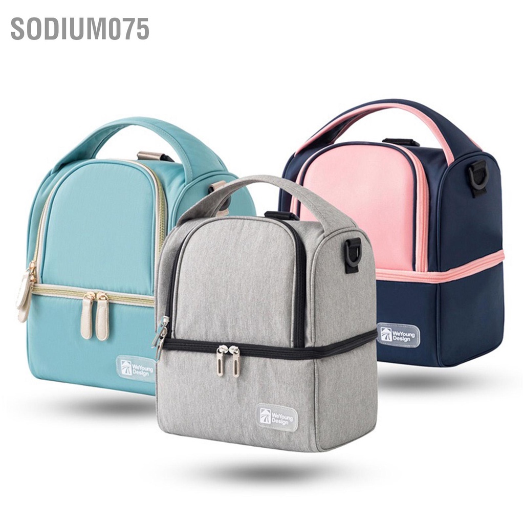 Sodium075 Ba Lô Làm Mát Sữa Mẹ Thời Trang Dày 2 Lớp Cách Nhiệt Giữ Lại Độ Tươi Túi Bảo Quản