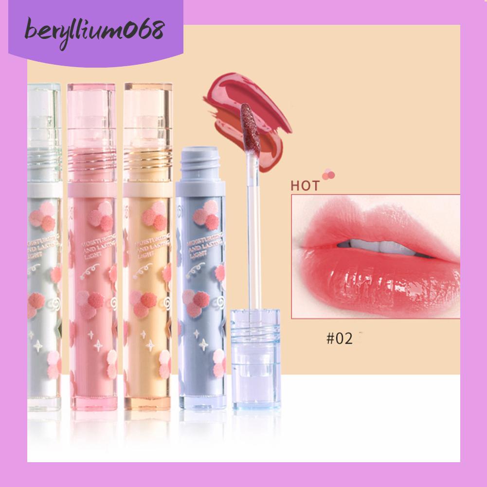 Beryllium068 Gloss Matte Liquid Lipstick Dưỡng Ẩm Lâu Dài Màu Sắc Trang Điểm Son Môi Cho Bé Gái