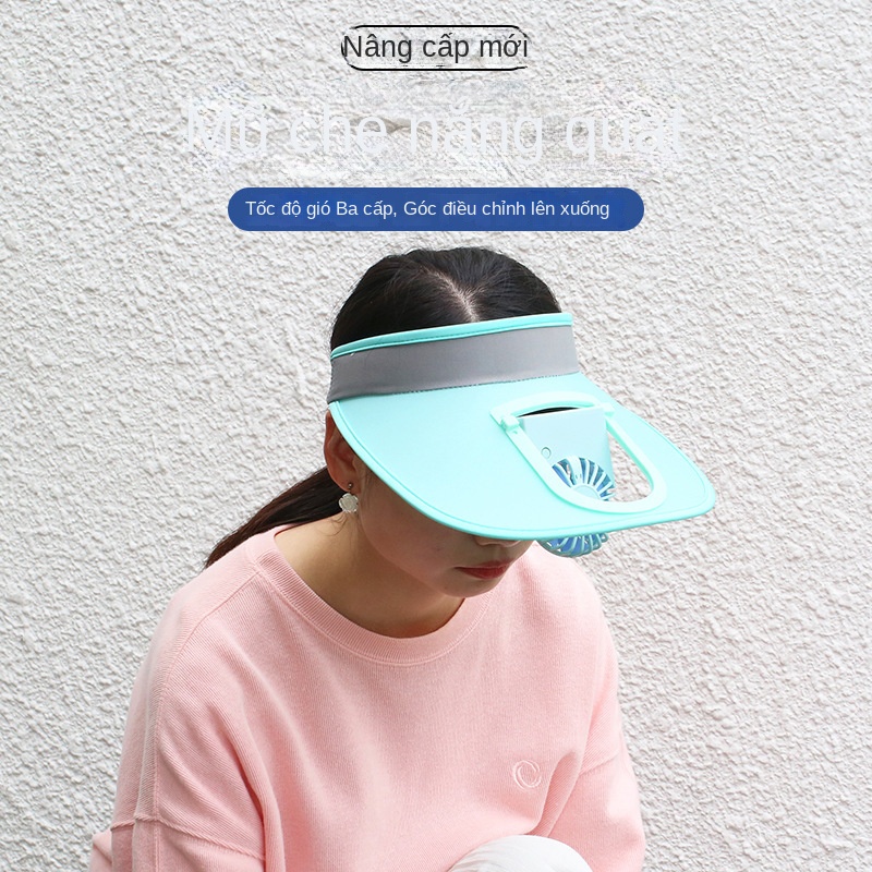 Mũ Lưỡi Trai Có Quạt Sạc USB Thoáng Khí Thời Trang Cho Gia Đình