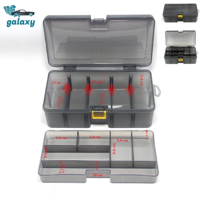 Galaxy Hộp Đựng Mồi Câu Cá 2 Tầng Có Thể Điều Chỉnh Tiện Lợi