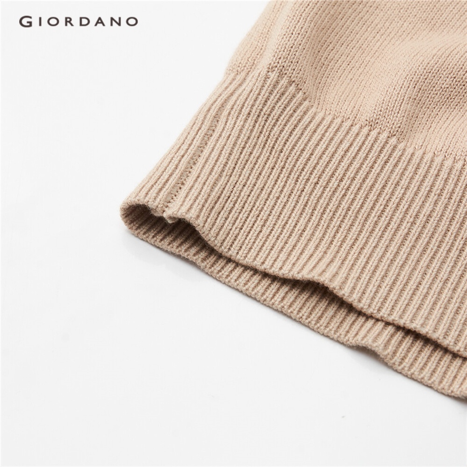 Áo polo GIORDANO 18053601 dệt kim gân cotton nhẹ cho nam