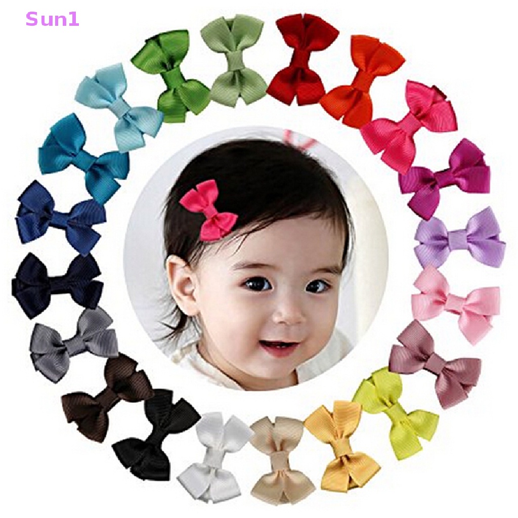 Set 20 Kẹp Tóc Nơ Lớn Dễ Thương Dành Cho Bé Gái