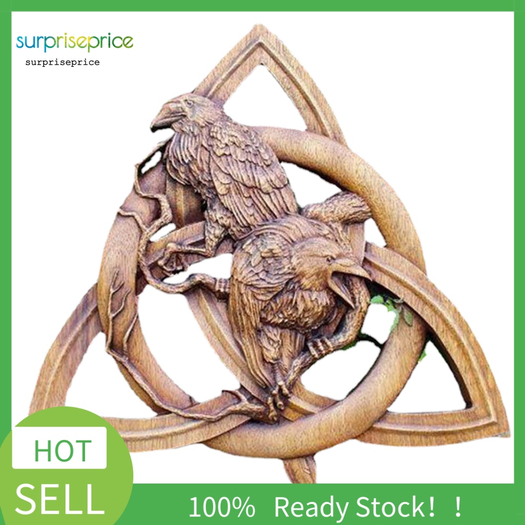 Mô Hình Con Quạ Bằng Nhựa Resin Tinh Tế Dùng Trang Trí Sân Vườn