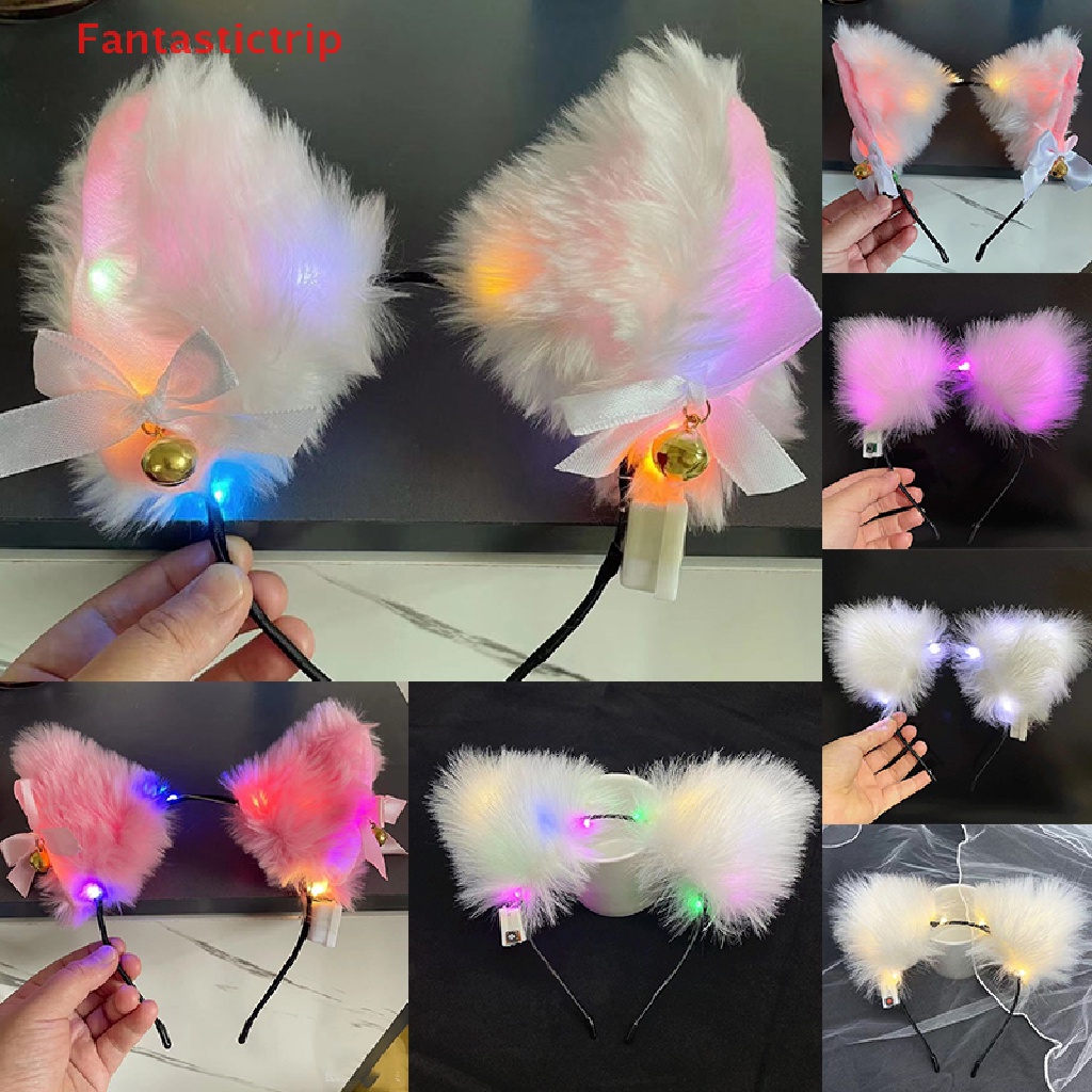 Cài Tóc Hình Tai Cáo Có Đèn Dùng Hóa Trang Tiệc Halloween Cho Nữ