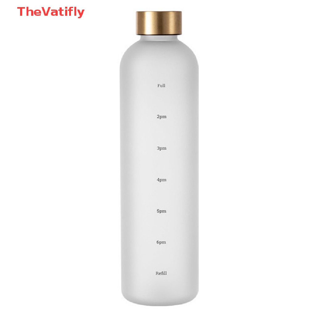 [Thevalifly] Bình Đựng Nước Nóng 32 OZ Dung Tích 1L Chống Rò Rỉ Có Thể Đánh Dấu Thời Gian Dùng Khi Tập Thể Thao Ngoài Trời