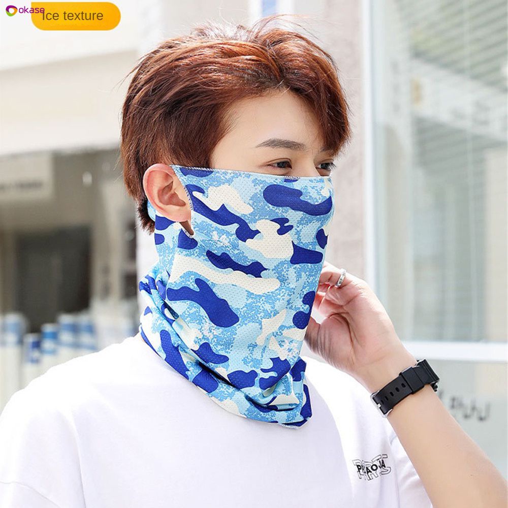 Mặt Nạ Đeo Tai Chống Nắng Vải Viscose Thoáng Khí Mùa Hè Khăn Trùm Đầu Khăn Trùm Đầu Đi Xe Đạp Ngoài Trời Mặt Nạ Cổ Thể Thao Cho Nam Và Nữ Okase
