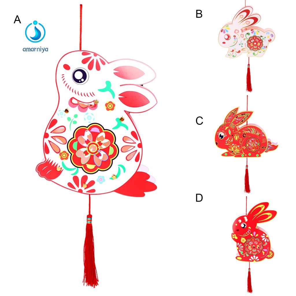 1 Bộ Lồng Đèn Hình Thỏ Phát Quang Dùng Trang Trí Tiệc Cho Bé