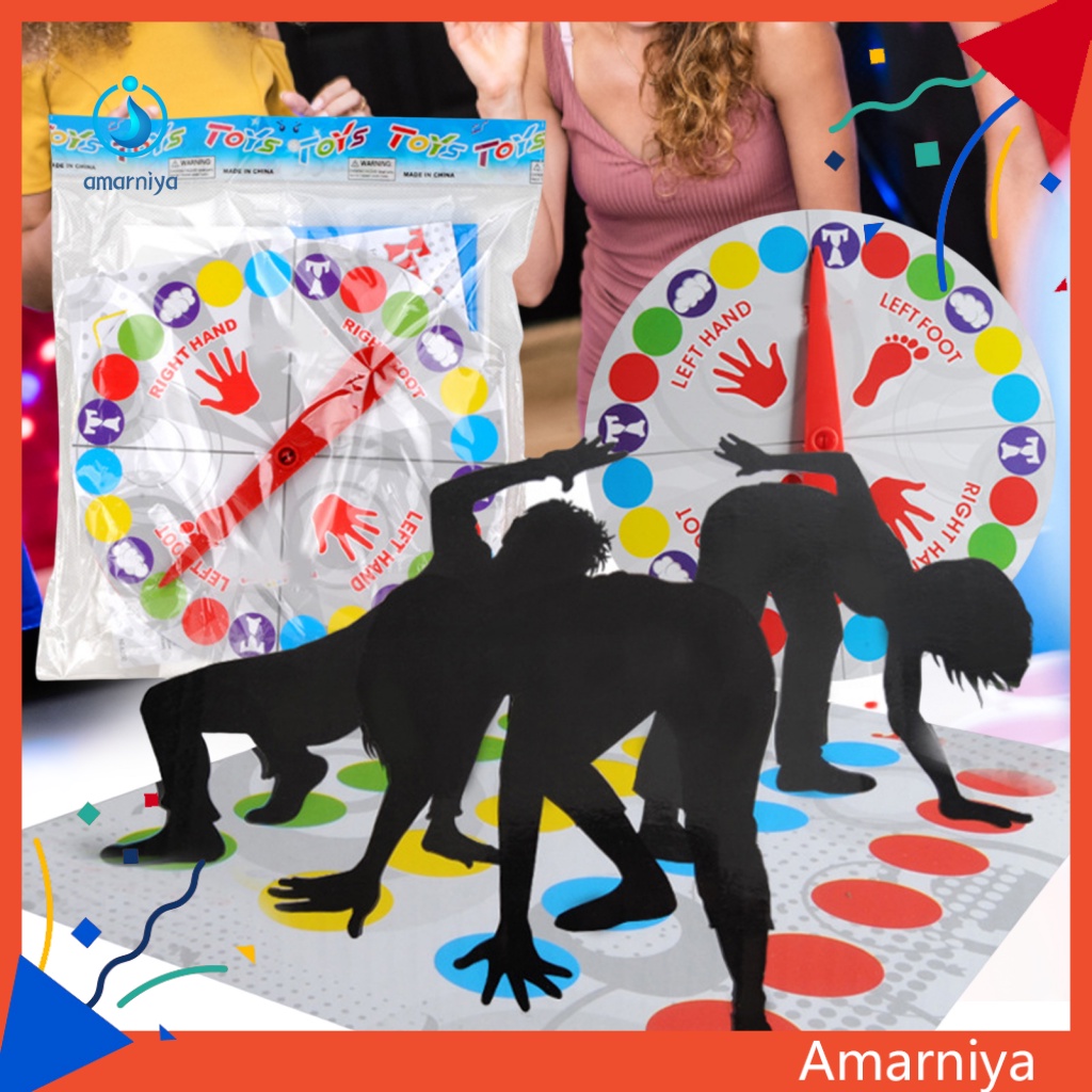 1 Bộ Thảm Chơi Game Xoắn Cơ Thể Dễ Mang Theo Vui Nhộn Cho Gia Đình