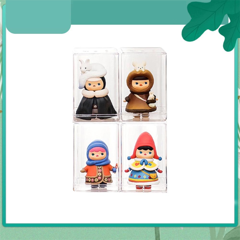 Hộp trưng bày búp bê trong suốt có nắp để sưu tầm đồ chơi tiện lợi