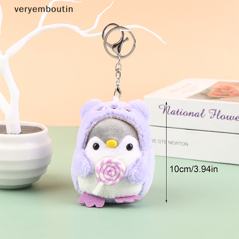 1 Móc Khóa Hình Chim Cánh Cụt Nhồi Bông 10cm Dễ Thương