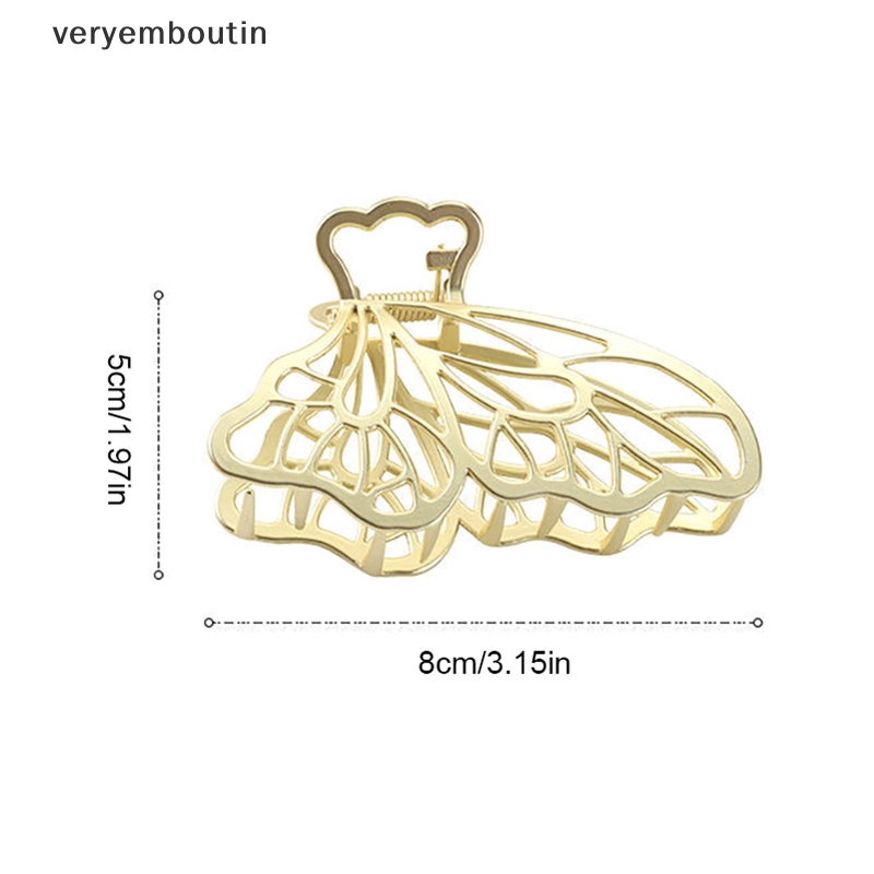 Kẹp Tóc Bướm Kim Loại Màu Vàng Thời Trang Thanh Lịch