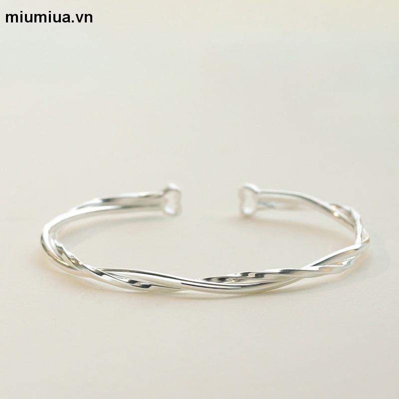 miumiuaVòng tay nữ hợp kim đơn giản thanh lịch lắc tay Sóng hình trái tim cách điệu