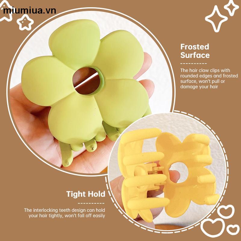 miumiuaKẹp Tóc Hình Hoa Nhiều Màu Sắc Phong Cách Hàn Quốc Thời Trang Cho Nữ