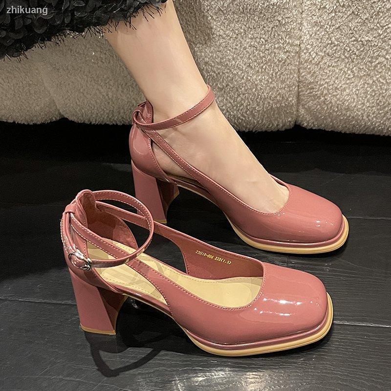 Giày Da Bóng Phong Cách Anh Quốc Thời Trang Xuân Hè 2023 Cho Nữ