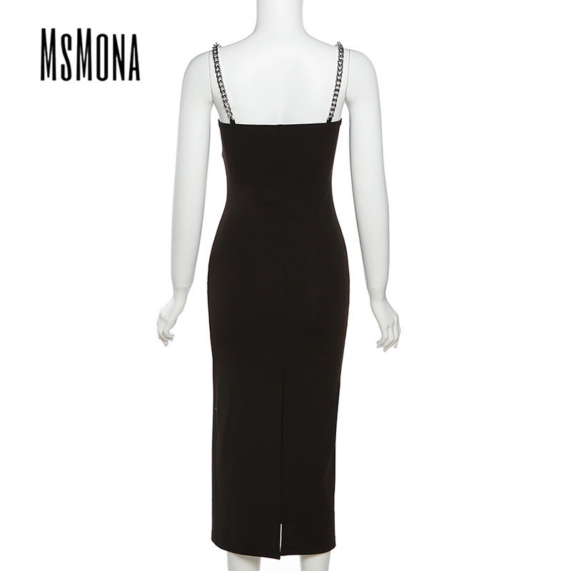 Đầm Midi Không Tay Hở Vai Màu Trơn Thời Trang 2023 Dành Cho Nữ