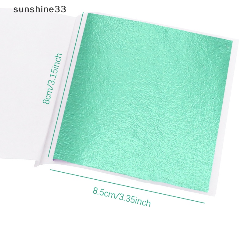 Bộ 100 Giấy Mạ Vàng Lá 8x8.5cm Tự Trang Trí Nghệ Thuật