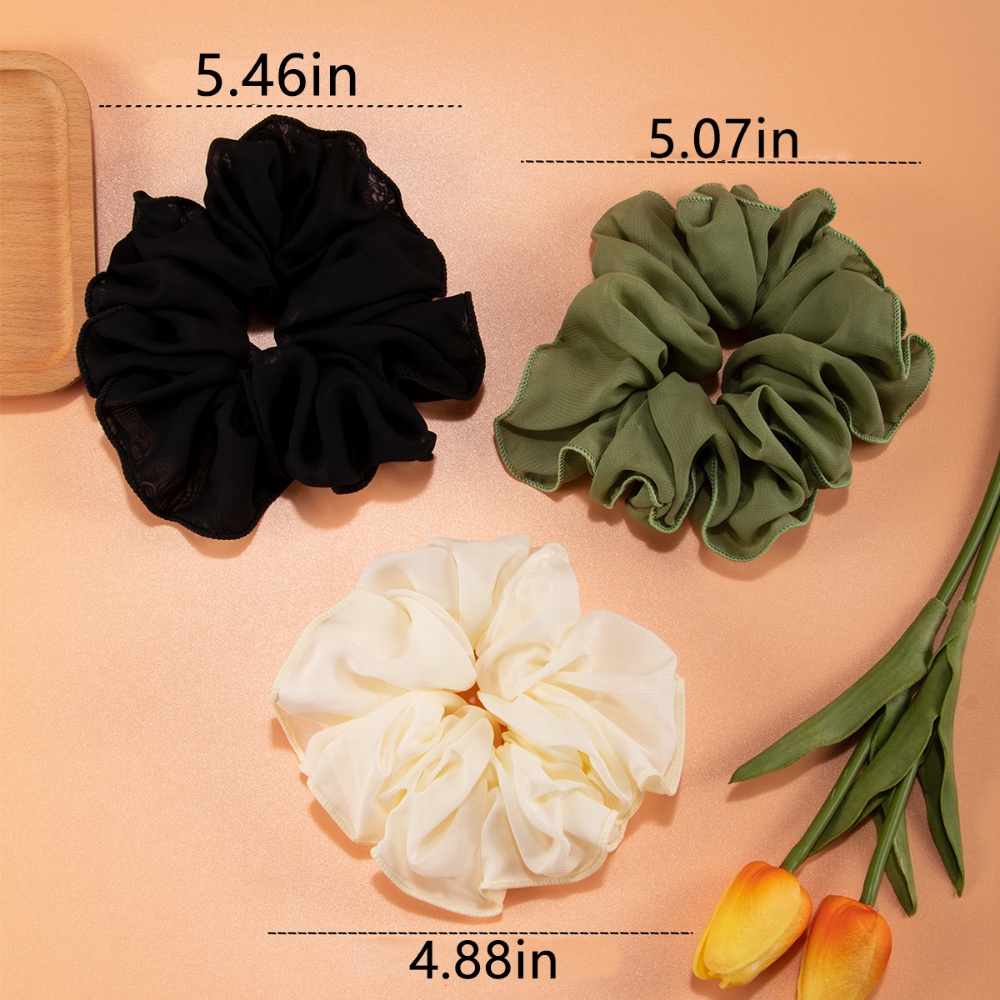 Dây Buộc Tóc Tròn Vải Organza Mềm Mại Phong Cách Hàn Quốc Cho Nữ DULA777