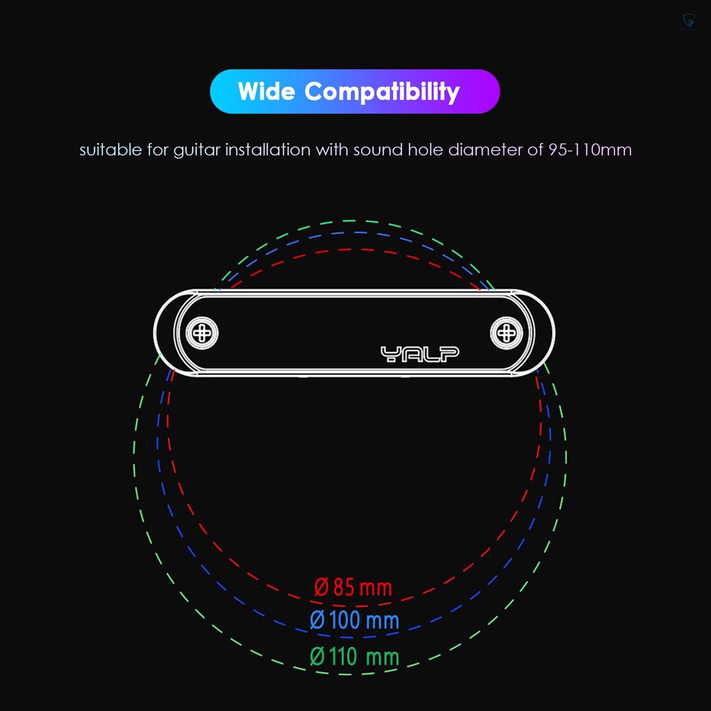 Hệ Thống Pickup YALP Y1 Từ Tính Khuếch Đại Âm Thanh Cho Đàn Guitar 95-110mm