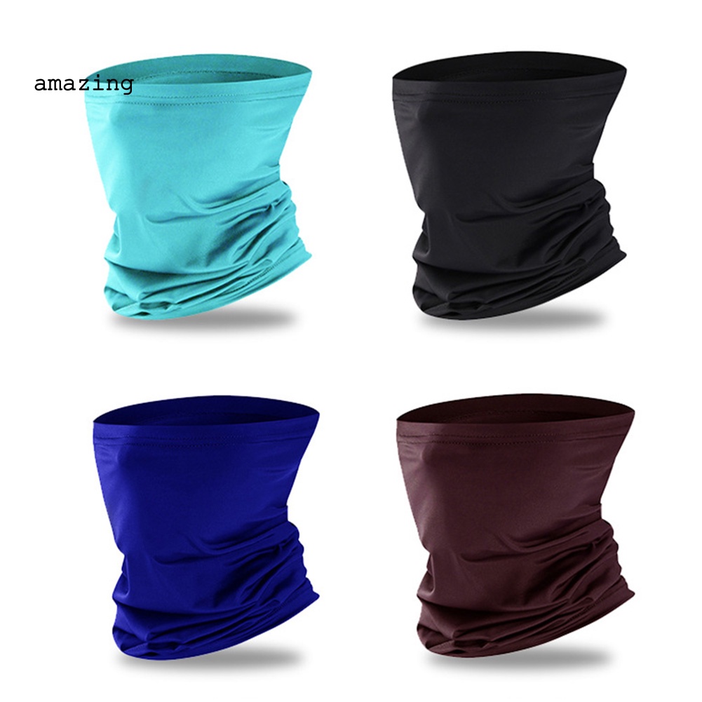 Khẩu Trang Unisex Che Phủ Cổ Chống Tia UV Chống Bụi Thoáng Khí Màu Trơn