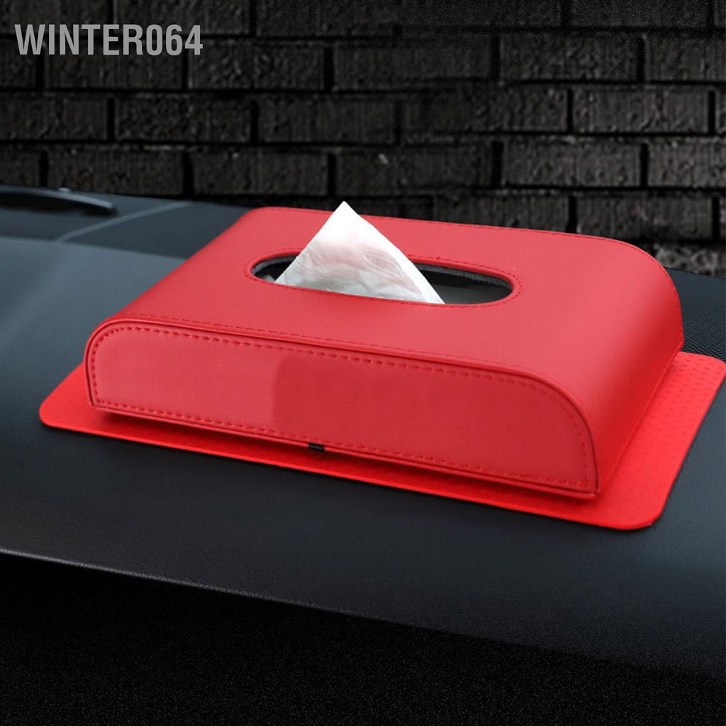 Winter064 Hộp đựng khăn giấy trên ô tô có công tắc từ tính ăn bằng da thay thế cho CX‑5 CX‑4
