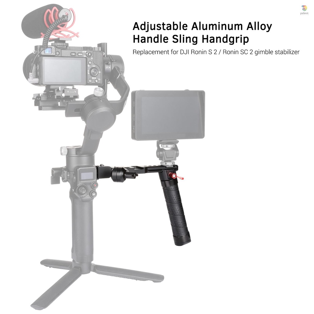 Tay Cầm Nhôm Andoer Với Đầu Nối 1 / 4 3 / 8 Thay Thế Giao Diện Cho DJI Ronin S 2 / Ronin SC 2