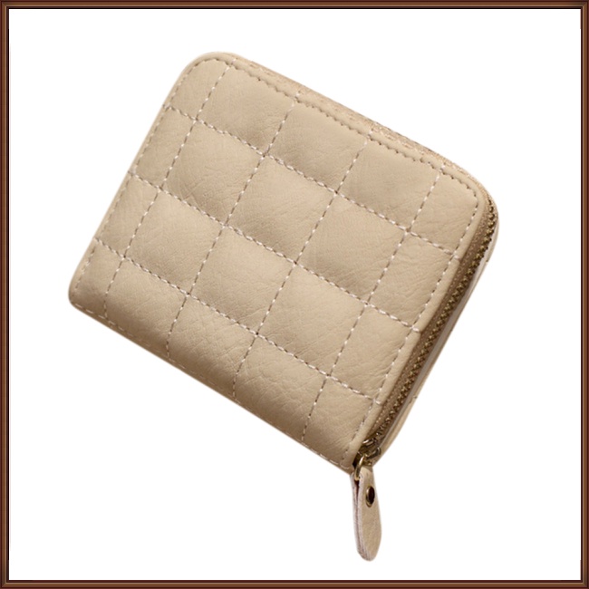 Jaz Ví Cầm Tay Mini Màu Trơn Có Khóa Kéo Cho Nữ