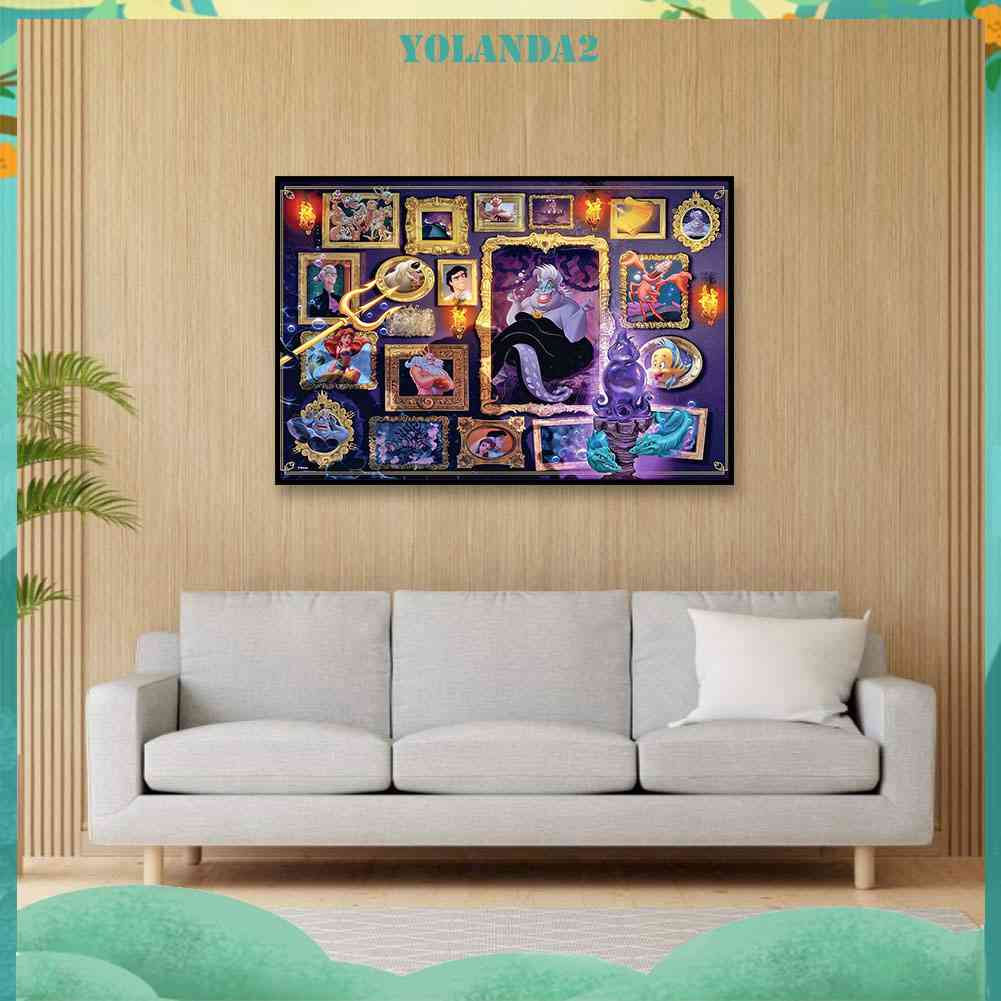 Bộ Tranh Đính Đá Treo Tường Họa Tiết Nhân Vật Hoạt Hình Disney Độc Đáo