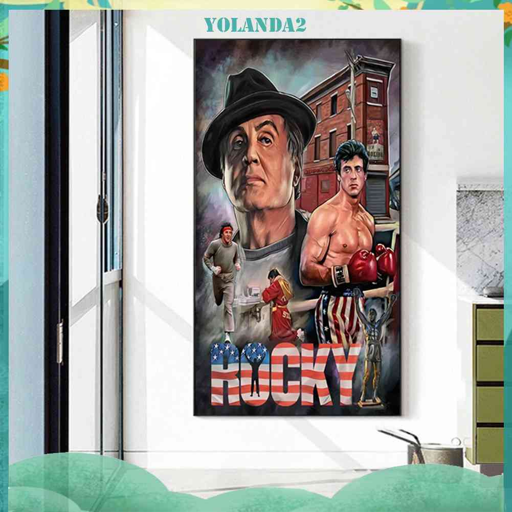 Tranh Đính Đá Kim Cương Toàn Bộ 5D DIY Hình Vẽ Sylvester Stallone