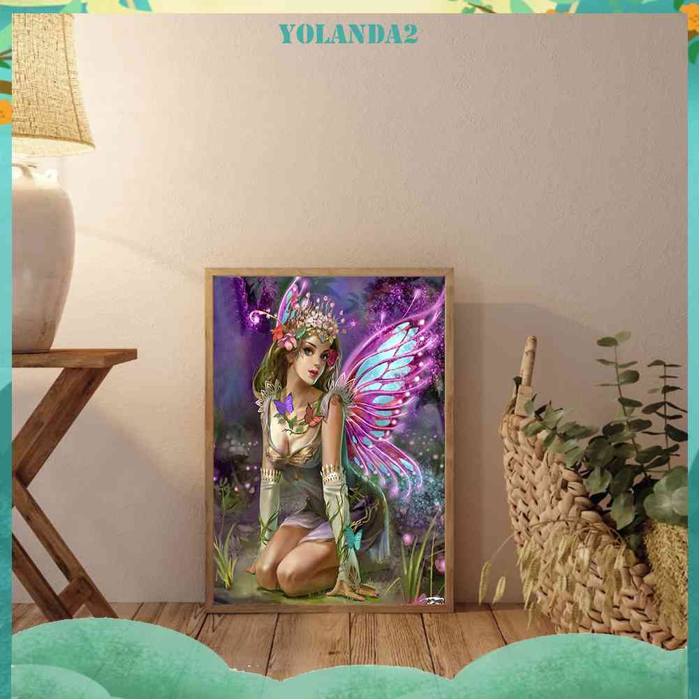 Bộ Tranh Đính Đá 5D Họa Tiết Bươm Bướm Độc Đáo DIY Dùng Trang Trí Nhà Cửa