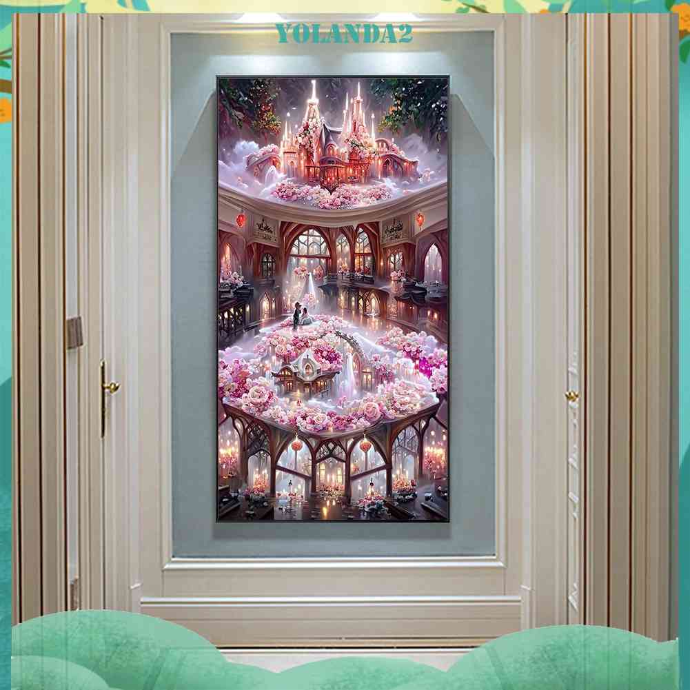 Bộ Tranh Đính Đá 5D Toàn Diện Họa Tiết Hoa Hồng Độc Đáo Trang Trí Nhà Cửa