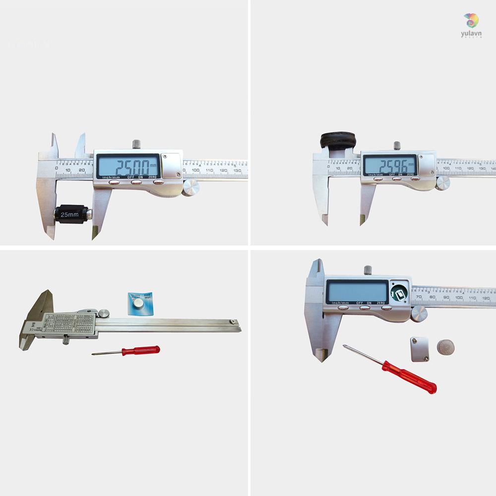 Thước Đo Độ Sâu Trong Và Ngoài Nhà Bằng Thép Không Gỉ Kỹ Thuật Số 150mm