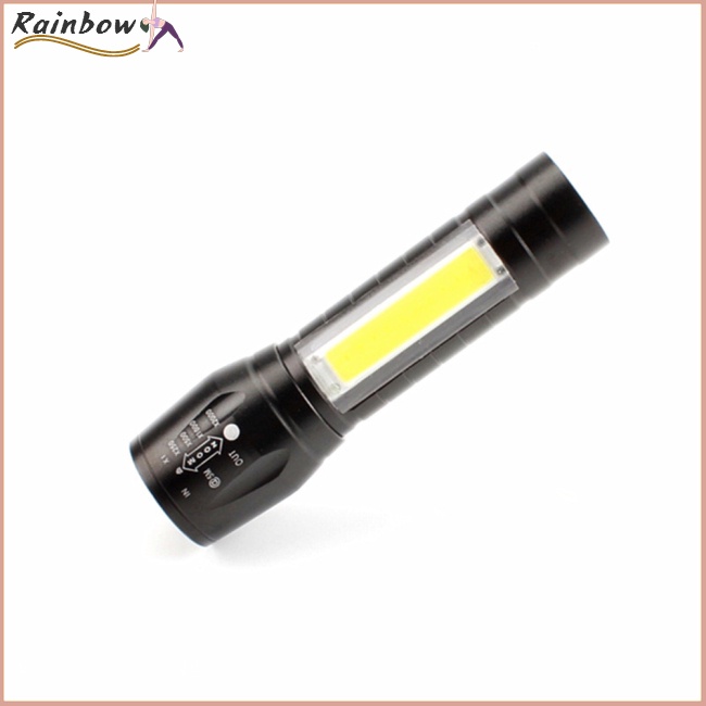 Đèn Pin COB Mini Bằng Nhôm Có Thể Sạc Lại Bằng Cổng Usb Dùng Trong Trường Hợp Khẩn Cấp