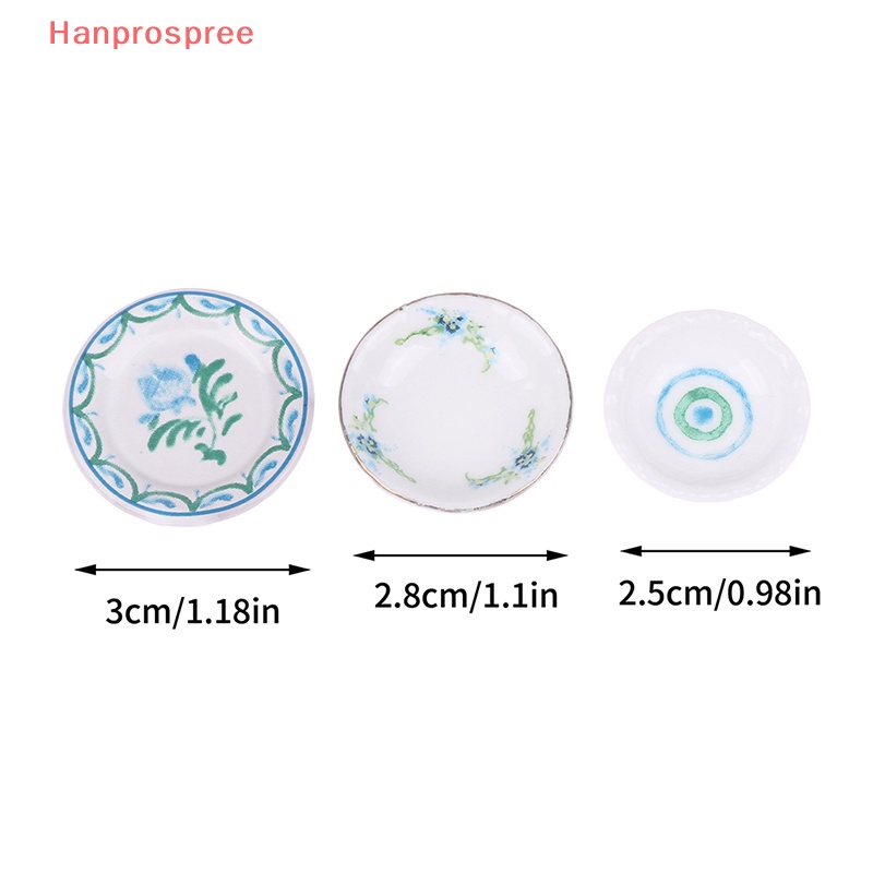 Bộ 2 Dĩa Chén Đĩa Đồ Ăn Tỷ Lệ 1: 12 Dùng Trang Trí Nhà Búp Bê