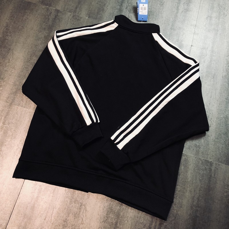 Áo Khoác cardigan Thêu logo Adidas 100% Phong Cách vintage Cho Nam