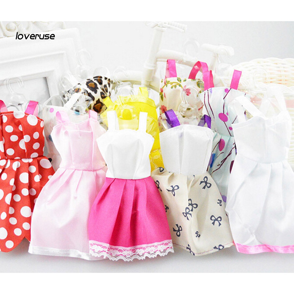 Set 5 Đầm Mini Không Tay Thời Trang Mùa Hè Cho Búp Bê