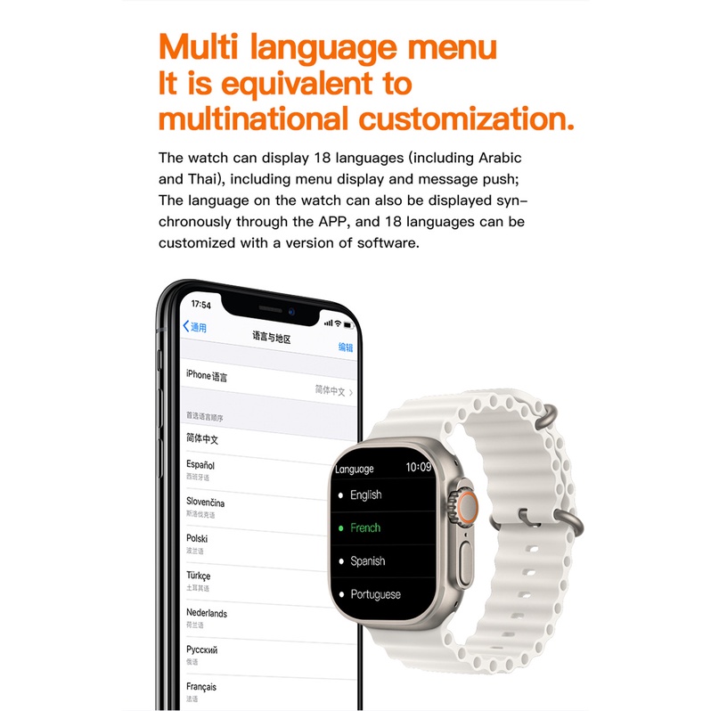Đồng Hồ Thông Minh t800 Kết Nối bluetooth Màn Hình 1.99-inch hd android