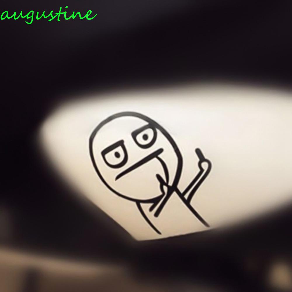 Augustine Nhãn Dán Vinyl Hoạt Hình Ngón Giữa Chống Nước Cho Xe Hơi Xe Máy