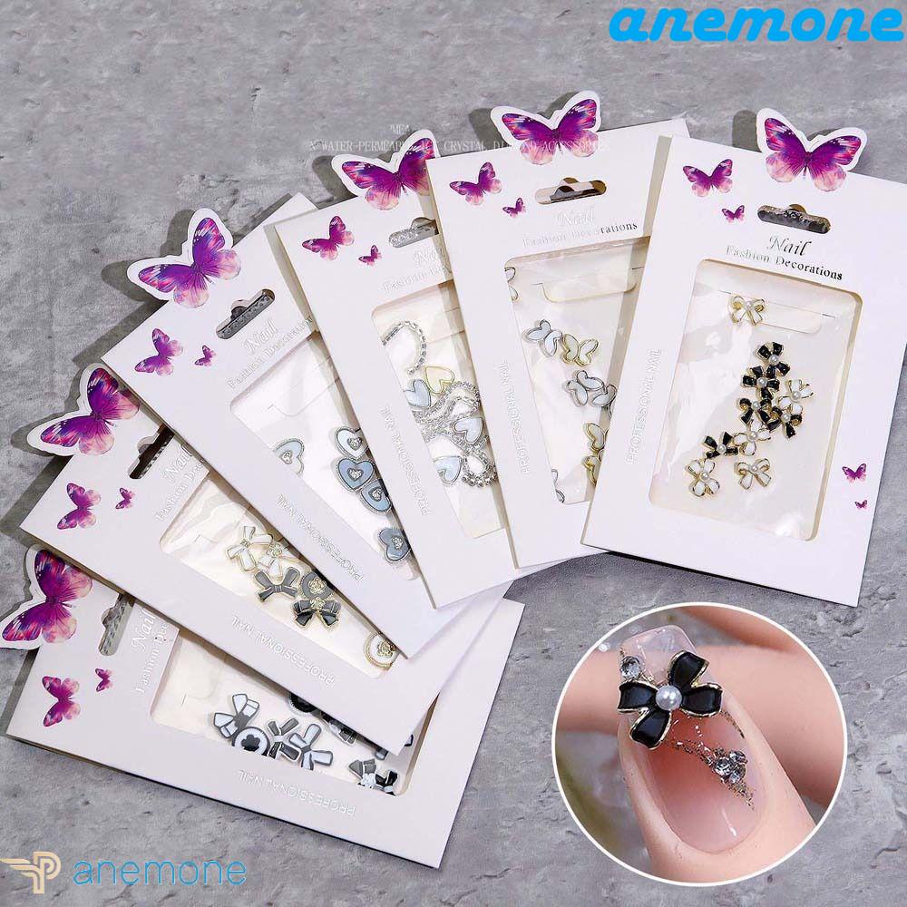 Phụ Kiện Trang Trí Móng Tay Hình Nơ / Trái Tim 3D Ngọt Ngào Dành Cho Nữ