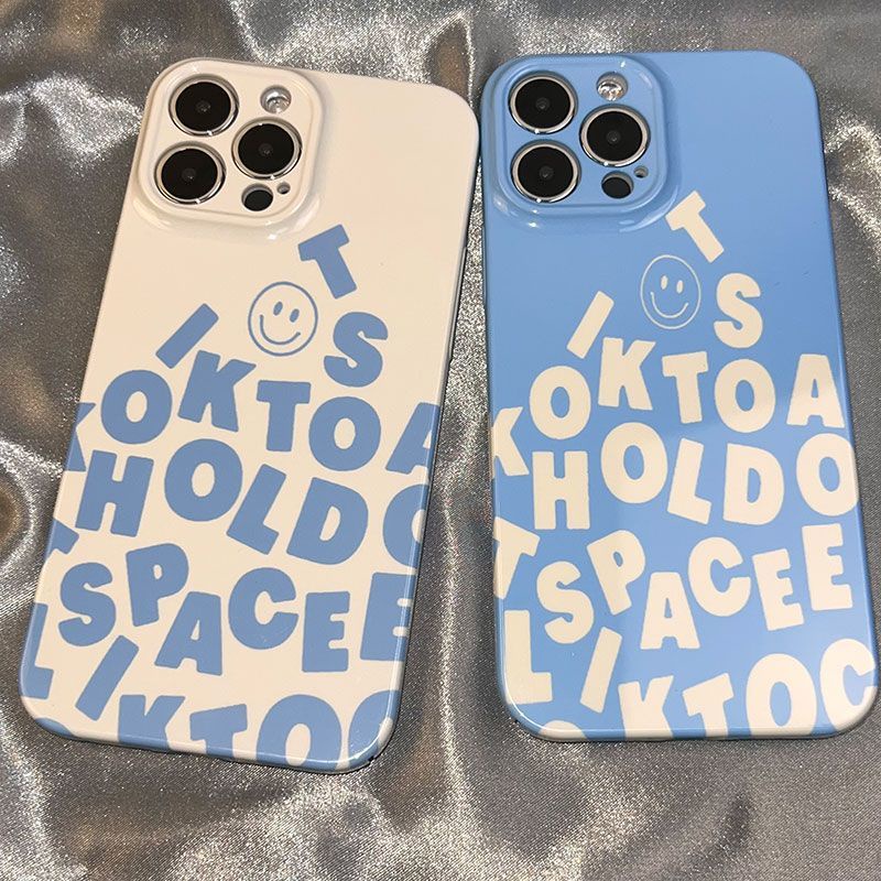 Ốp Điện Thoại Cứng Siêu Mỏng In Hình Mặt Cười Và Chữ Tiếng Anh Độc Đáo Cho Iphone1112 max 13 14pro 78 B0YC