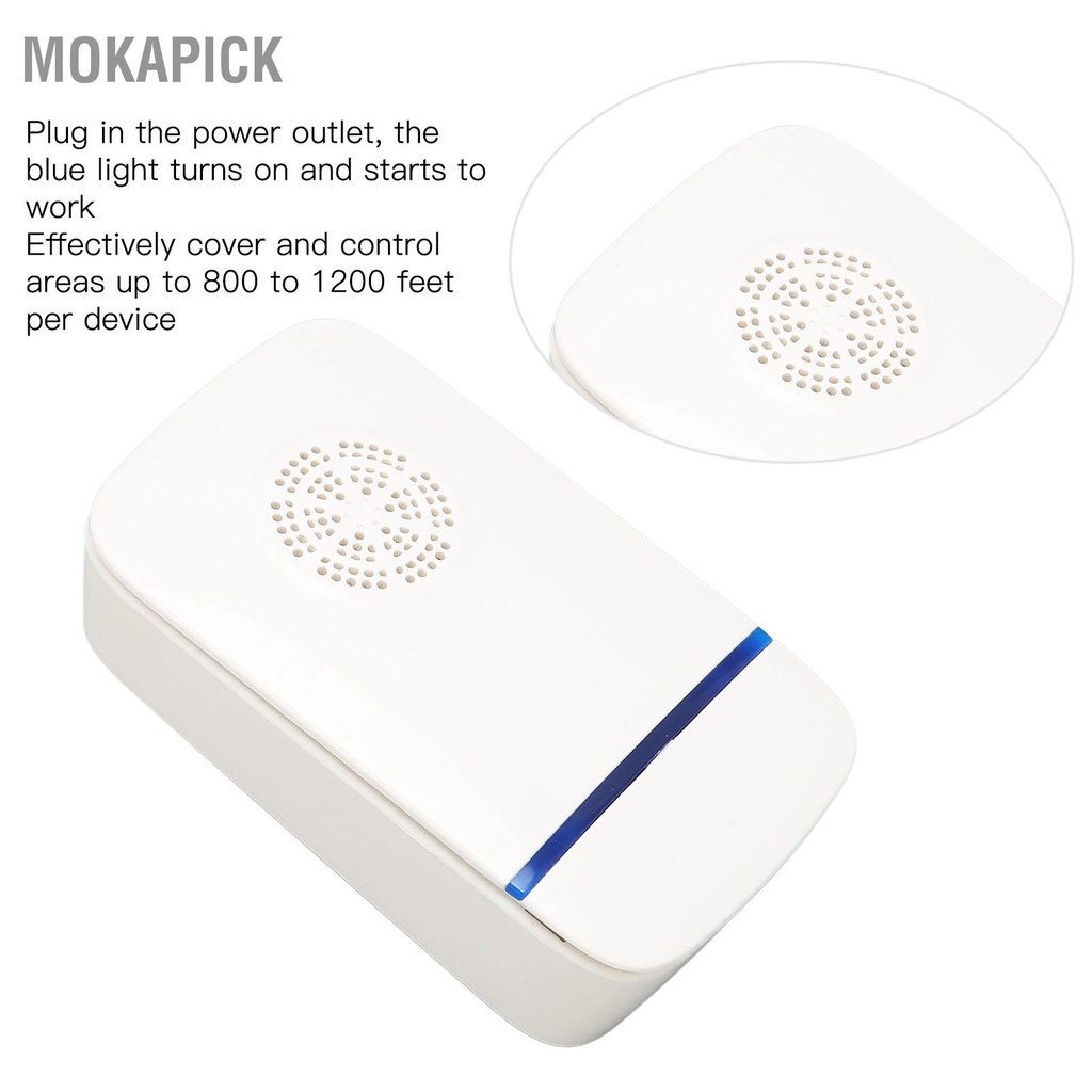 Mokapick Máy Đuổi Côn Trùng Bảo Hiểm Hiệu Quả Hoạt Động Êm ABS Trắng Điện Tử Trong Nhà Cho Khách Sạn 90V Đến 250V