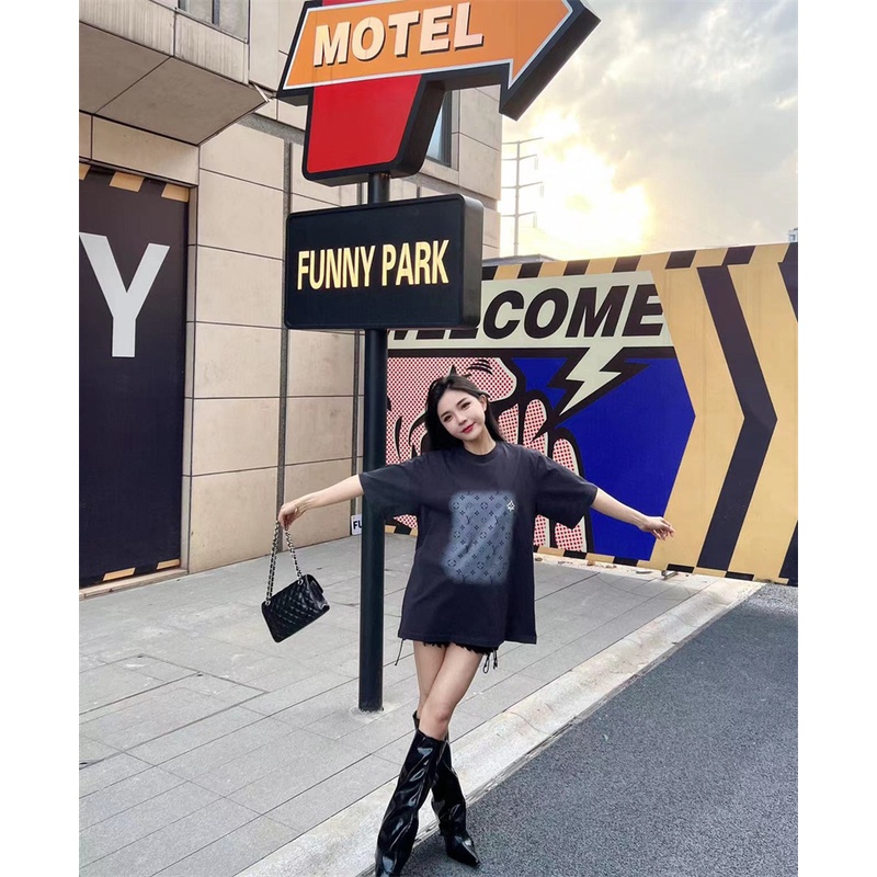 Hộp Đeo Ngực Thời Trang Cổ Điển L88V88 Áo Thun Tay Ngắn Phong Cách Cặp Đôi Jnfgwegrgg