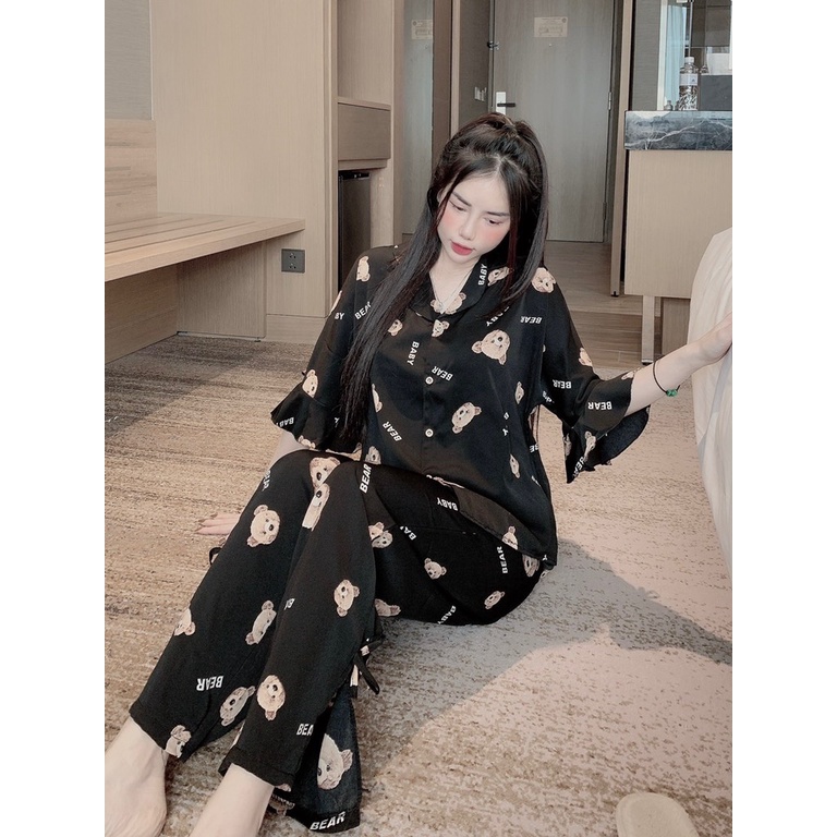 (50-65kg) BỘ TAY NGẮN LOE CÁNH DƠI chất lụa mango