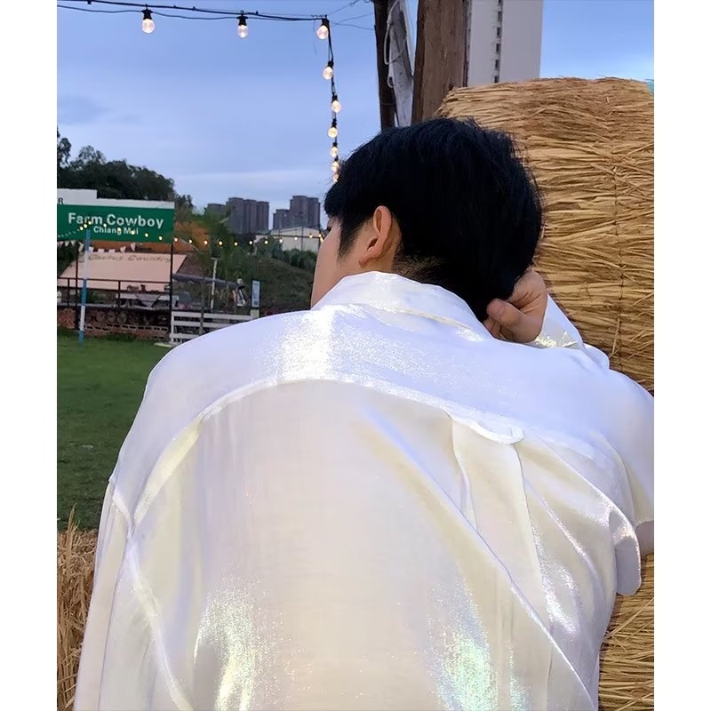 Áo Sơ Mi Cổ Tròn Phong Cách Harajuku Đơn Giản Hợp Thời Trang Mùa Thu Mới Cho Nam